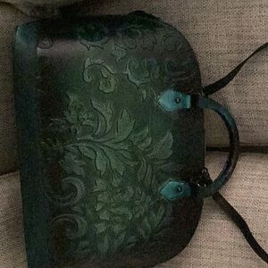 Large Tote. Hand tooled.  Made in Italy